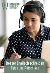 Frau lernt besser Englisch zu schreiben