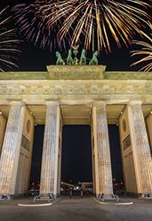Silvester in Berlin am Brandenburger Tor 